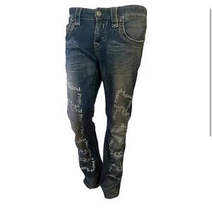 PRAYING  rare Rock Revival Jeans